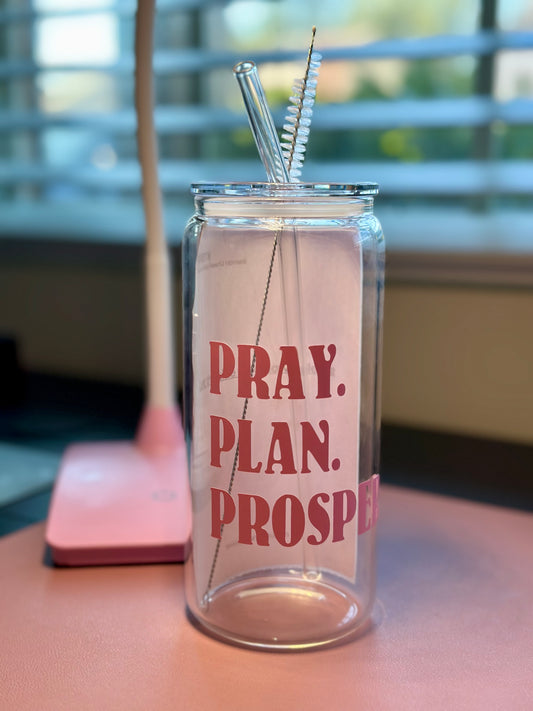Personalized Pray. Plan. Prosper. Cup 20oz