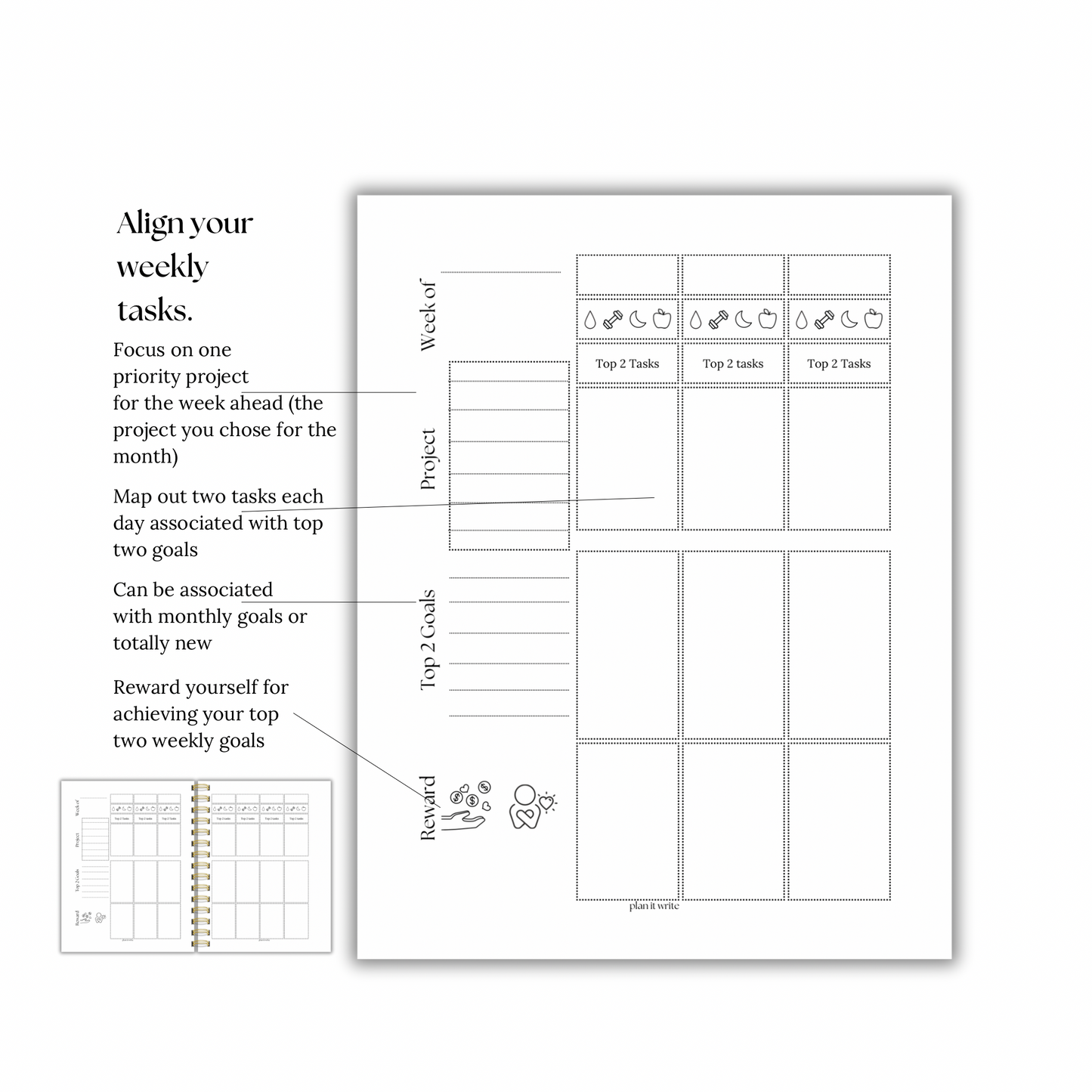 TWO TASKS TODAY PLANNER | WINTER SKY