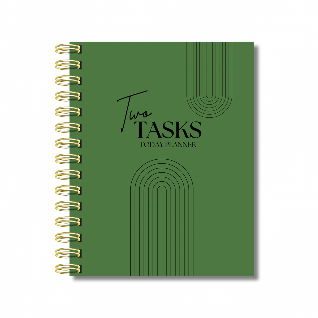 DISC BOUND | TWO TASKS TODAY PLANNER | FERN GREEN