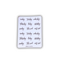 Weekday Script Stickers